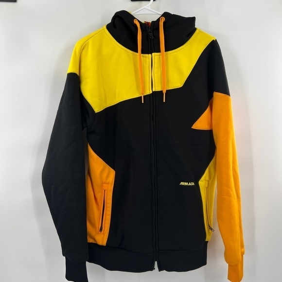 Armada Rampage Aquaphobic Fleece Hoodie 2012 yellow black orange size S - Picture 1 of 11